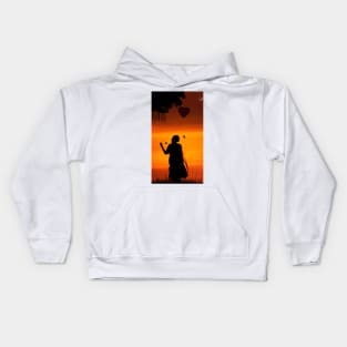 Sunset Butterfly Kids Hoodie